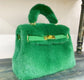 Mink fur handbag