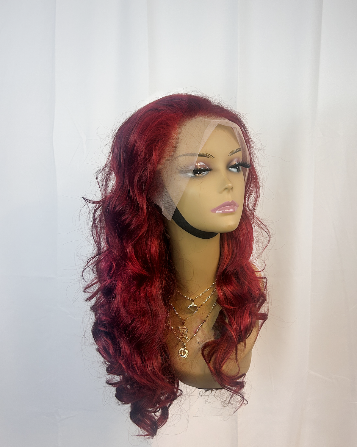 BURGUNDY LACE FRONTAL WIG