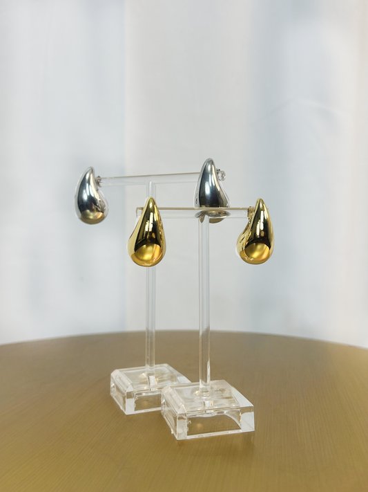 STAINLESS STEAL RAINDROP EARRINGS