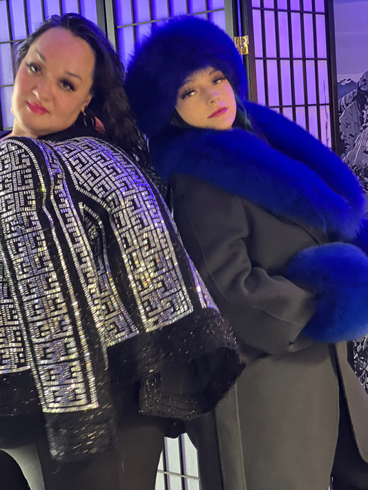 Black and White Sequin Jacket