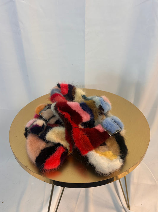 MINK FUR SLIDES