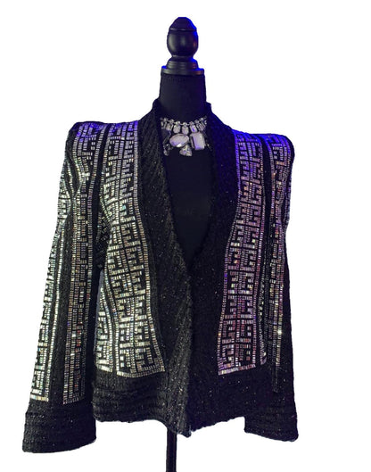 Black and White Sequin Jacket